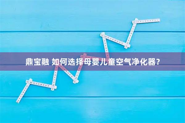 鼎宝融 如何选择母婴儿童空气净化器？